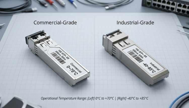 transceptor óptico industrial vs comercial 